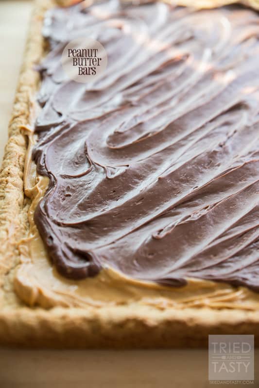 Peanut Butter Bars // Remember the yummy peanut butter bars you used to get as a kid at school? These taste just like those! They are so peanut buttery delicious! | Tried and Tasty
