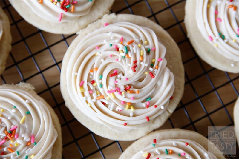 Sugar Cookies with Vanilla Buttercream Frosting // Tried and Tasty