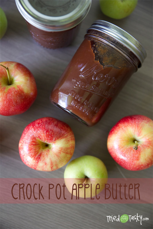 Crock Pot Apple Butter // Ever tried or heard of apple butter? Spread Apple Butter on toast, muffins, pancakes! Or with cottage cheese, over pork roast while the roast is cooking; add a little to pork gravy; add to baked beans, or mix with plain or vanilla yogurt! | Tried and Tasty