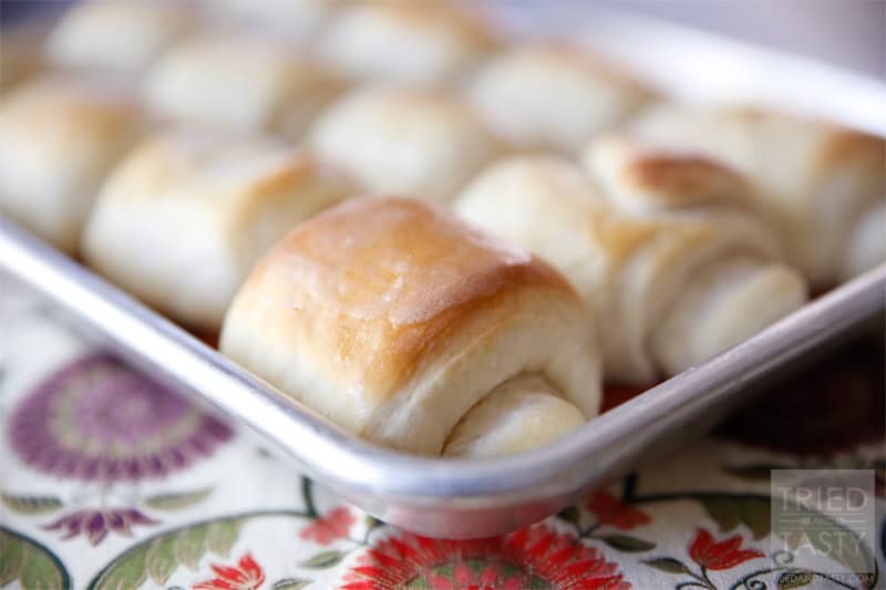Copycat Lion House Rolls // A soft and delicious roll recipe copycat made famous by the Salt Lake City restaurant The Lion House. | Tried and Tasty