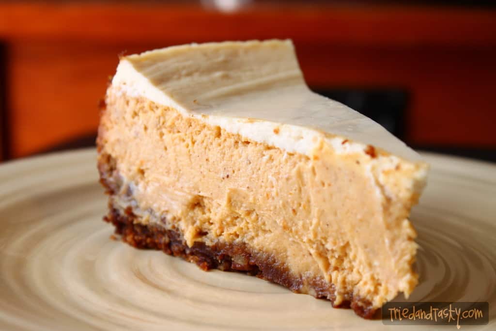  Pumpkin Cheesecake with Gingersnap-Pecan Crust // Tried and Tasty