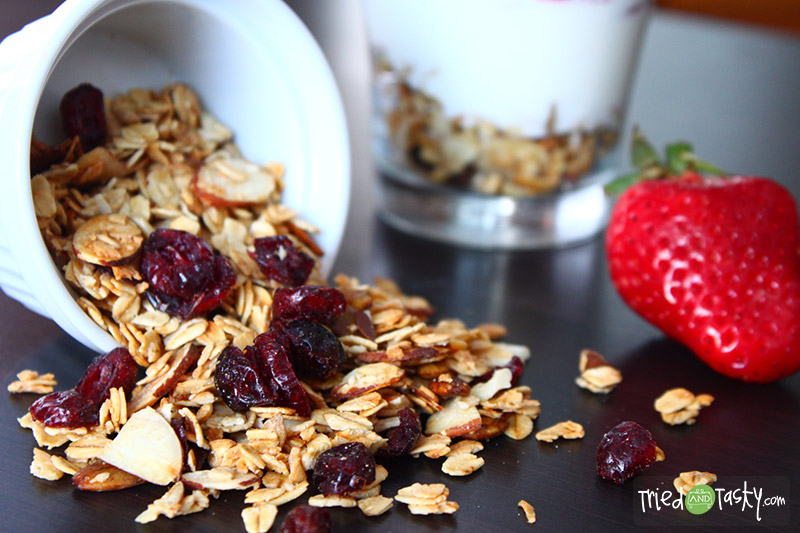 Easy Toss and Bake Granola // This granola recipe is too easy to put together.  And it's totally customizable to your liking! | Tried and Tasty