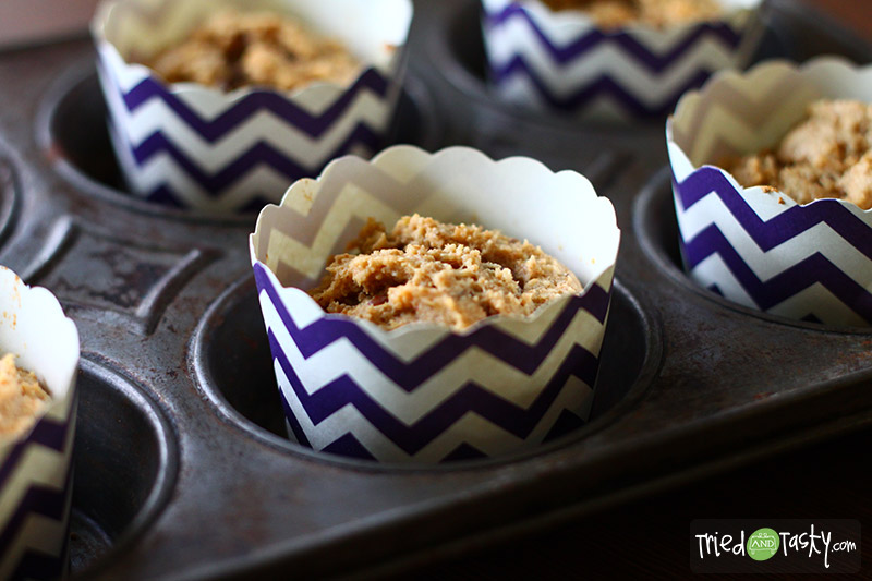 PB & Chocolate Chip Muffins // You can't go wrong with muffins in the morning! | Tried and Tasty