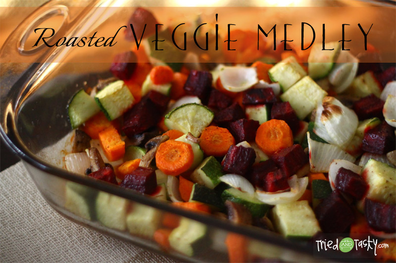 Roasted Veggie Medley // This simple side dish is easy and goes with so many meals! | Tried and Tasty