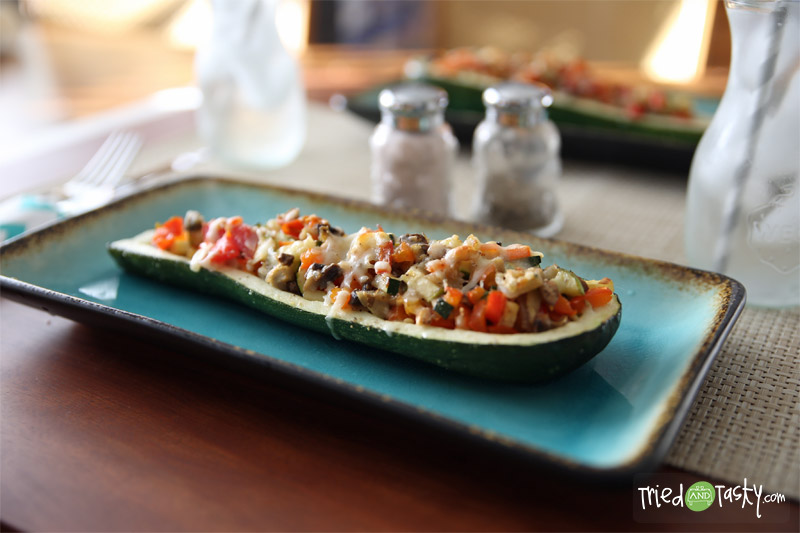 Veggie Lovers Stuffed Zucchini // It's really easy to adapt this delicious stuffed zucchini to your personal preference! | Tried and Tasty