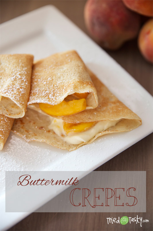 Buttermilk Crêpes // These buttermilk crepes make for a sweet treat for breakfast, brunch, or dessert! | Tried and Tasty