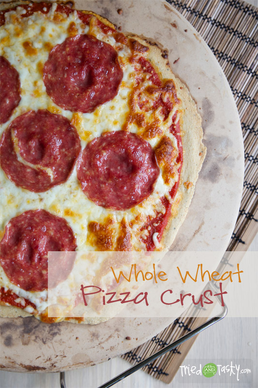 Whole Wheat Pizza Crust // This healthier crust option will make homemade pizza that much more tasty! | Tried and Tasty