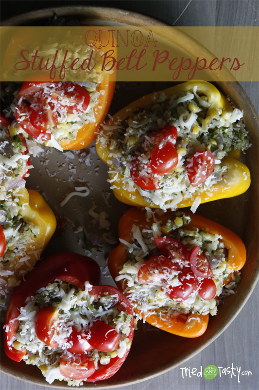 Quinoa Stuffed Peppers // If you want to incorporate more quinoa into your diet, this is a great recipe to start with! | Tried and Tasty