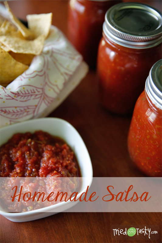 Homemade Salsa // Homemade salsa tastes so fresh and so much better than the store bought variety. | Tried and Tasty