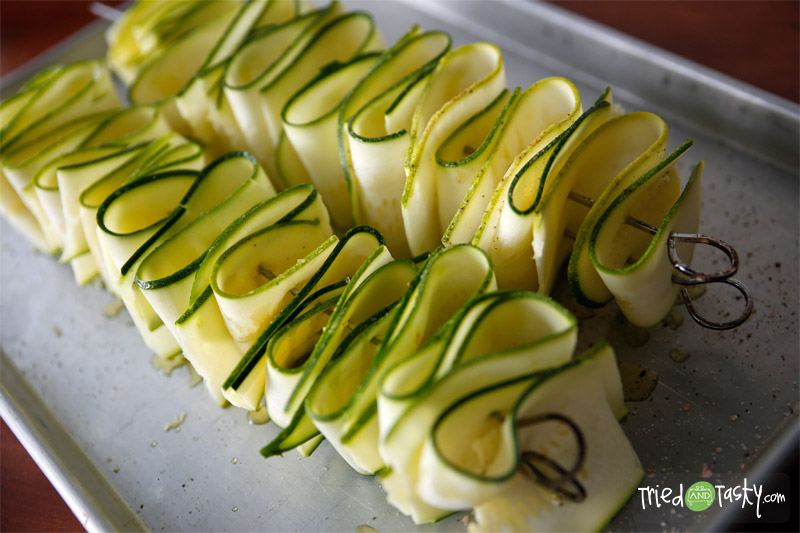 Grilled Zucchini Ribbons // TriedandTasty