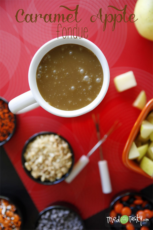 Caramel Apple Fondue //  It will be hard to say no to this delicious Caramel Fondue! | Tried and Tasty