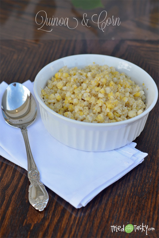 Quinoa and Corn // This Quinoa & Corn is a lighter dish that is perfect for the holidays! | Tried and Tasty