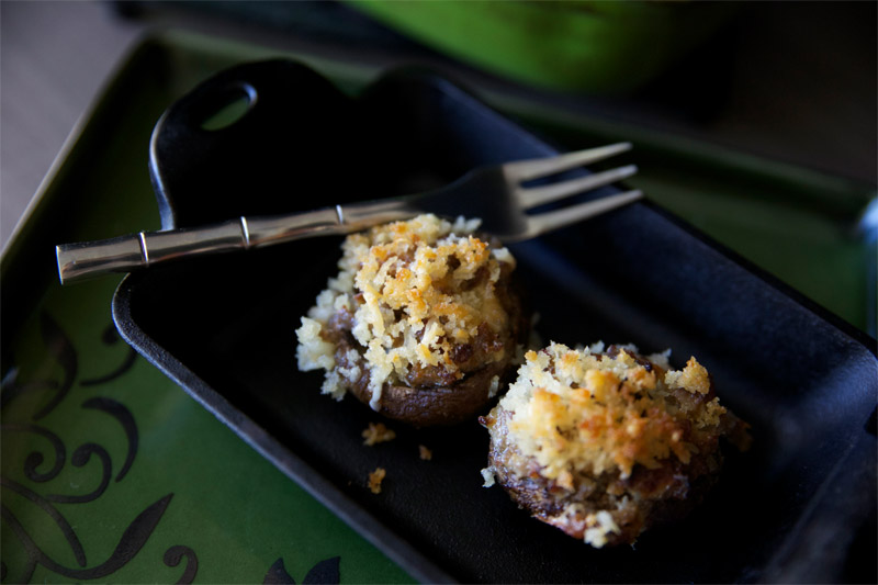 Panko Crusted Sausage Stuffed Mushrooms // The sausage along with the cheesy-ness makes for a delicious and rich stuffed mushroom appetizer your guest will love. | Tried and Tasty