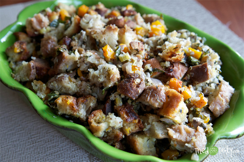 Butternut Squash | Quinoa | Kale Stuffing Recipe // If you are looking for a fantastic stuffing recipe to add to your holiday menu. Look no further. This stuffing recipe will have your tastebuds dancing! | Tried and Tasty