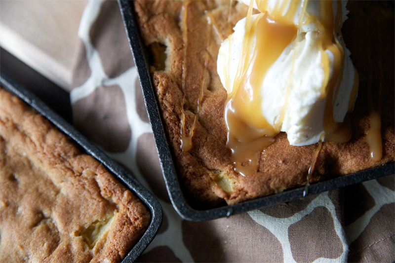 Walnut-Apple Snack Cake // These Walnut Apple Snack Cakes are good with or without ice cream.. warm or cold.. they're just all around delicious! | Tried and Tasty