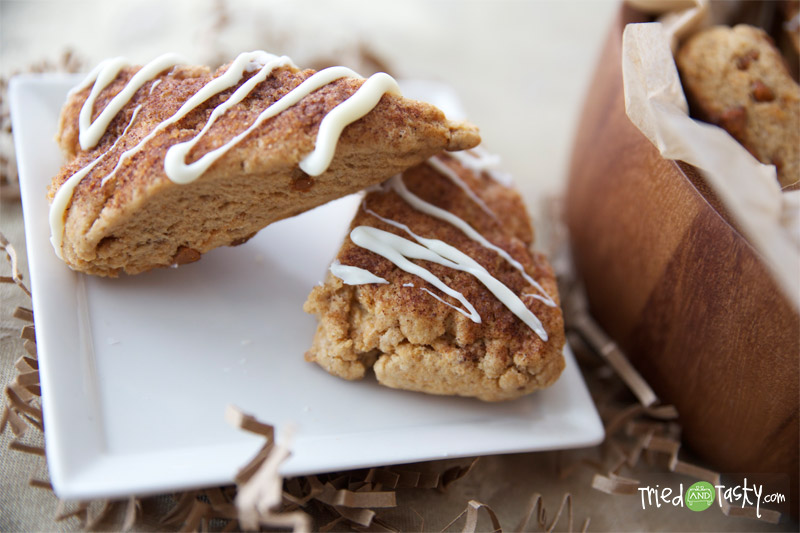 Cinnamon-Chip Scones // These Cinnamon Chip Scones are perfect for any holiday breakfast or brunch! | Tried and Tasty