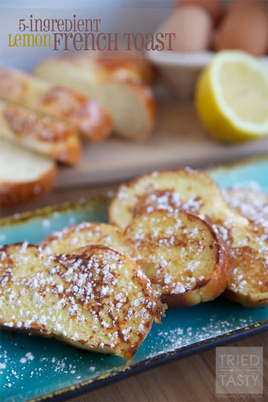 Lemon French Toast Recipe // A slightly citrusy twist of a popular breakfast staple. If you love lemon, you'll love this french toast recipe! | Tried and Tasty