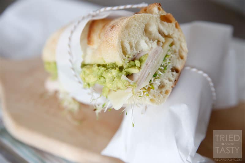 Quick & Easy Turkey, Avocado and Swiss Sandwich // A quick and easy lunch recipe for those on the go or any wanting a delicious meal ready in no time. | Tried and Tasty