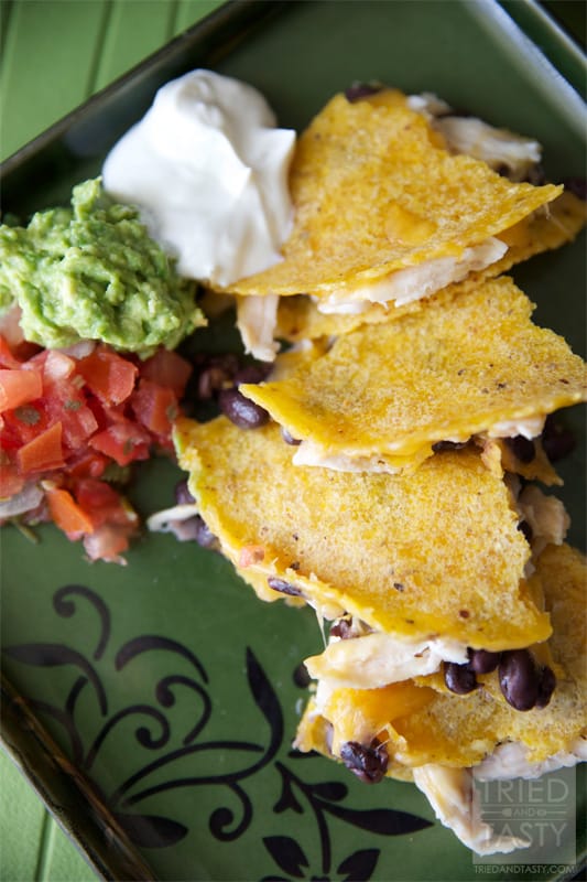Quick & Easy Black Bean, Cheese & Chicken Quesadillas // Tried and Tasty