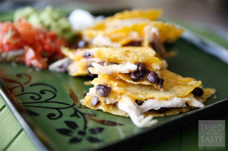 Quick & Easy Black Bean, Cheese & Chicken Quesadillas // Tried and Tasty