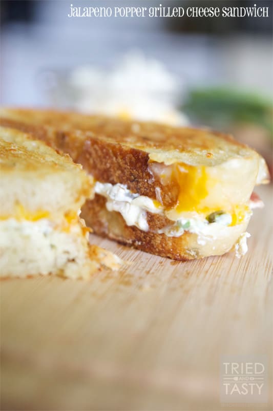 Jalapeno Popper Grilled Cheese Sandwich // Tried and Tasty