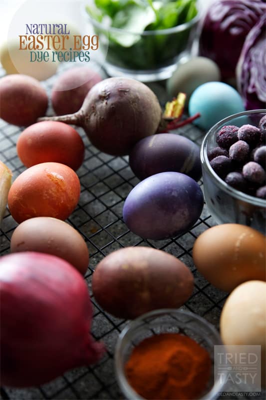 Natural Easter Egg Dye Recipes // Tried and Tasty