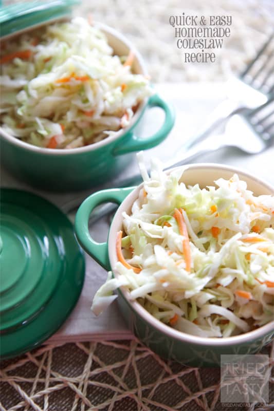 Quick & Easy Homemade Coleslaw Recipe // Tried and Tasty