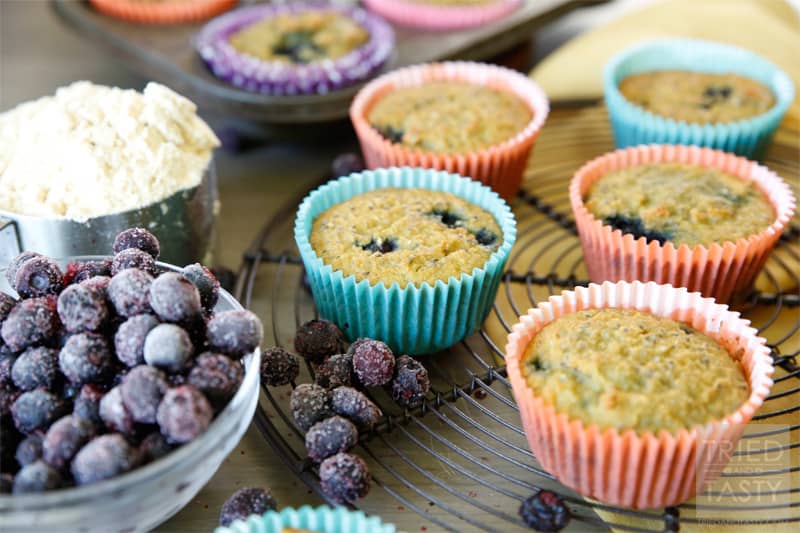 Coconut Blueberry Chia Muffins // Tried and Tasty