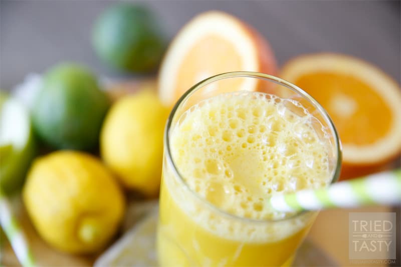 The Orange/Apple Wake-Me-Up // The most delicious way to start your day. Or enjoy mid-day, or at the end of the day! Anytime you want this splendid citrus juice, you'll be sure to feel a little extra energy! | Tried and Tasty