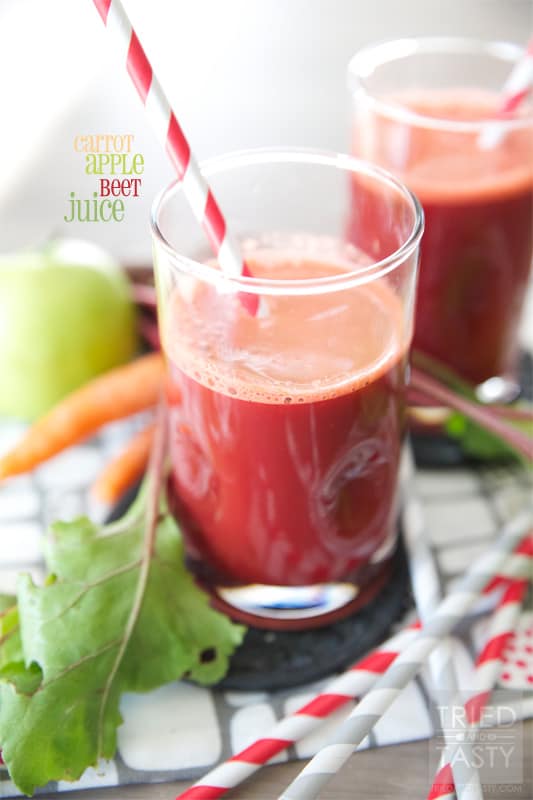 Carrot Apple Beet Juice // This is a sweet, delicious juice. If you like beets you will fall in love with CAB! | Tried and Tasty