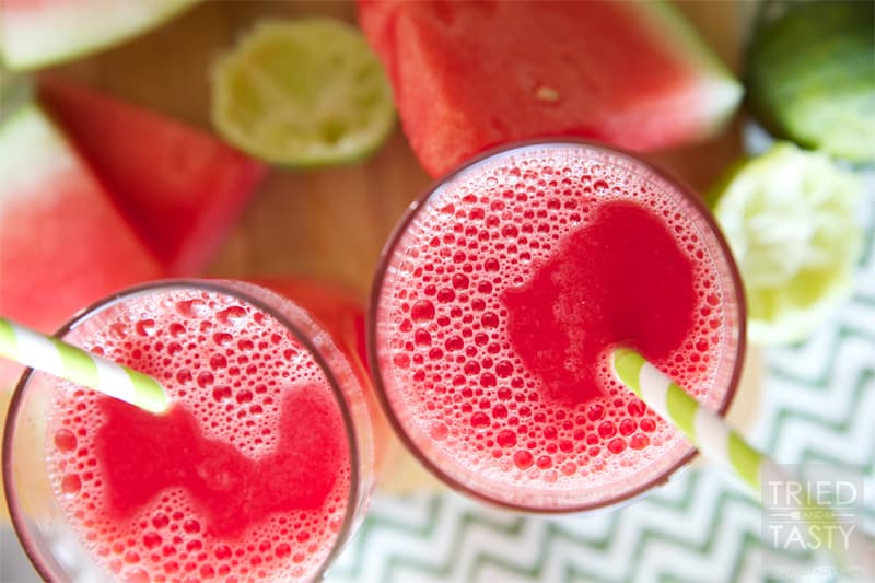 Cool Watermelon Refresher // This delicious juice screams summertime. If you want a little summertime in your heart, make this Watermelon Refresher any time of the year! | Tried and Tasty