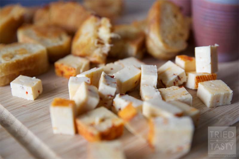 Mini Grilled Cheese Hors d'Oeuvres // These Mini Grilled Cheese Hors d'Oeurves are the perfect party food and will impress all of your guests. Not only are they tasty, they are absolutely adorable! | Tried and Tasty