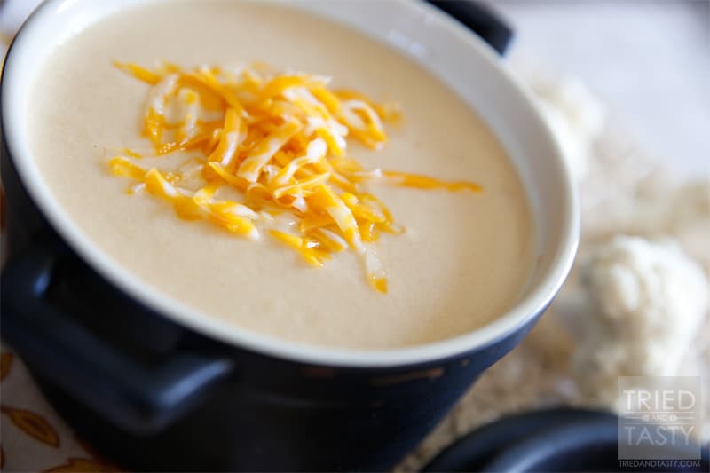 Copycat Zuppas Wisconsin Cauliflower // This fantastic soup is perfect for those colder evenings to warm you from the inside out. It's light flavor is perfectly paired with a good salad and warm piece of bread! | Tried and Tasty