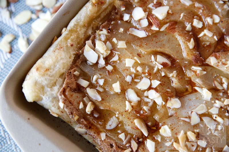 Honey Almond Poached Pear Tart // Tried and Tasty