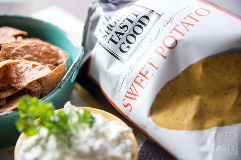 Honeyed Bleu Cheese and Thyme Dip // Paired with Food Should Taste Good Sweet Potato Chips, this dip adds the perfect sweet & salty element! Great for any party or gathering, sure to impress all of your guests! //  Tried and Tasty
