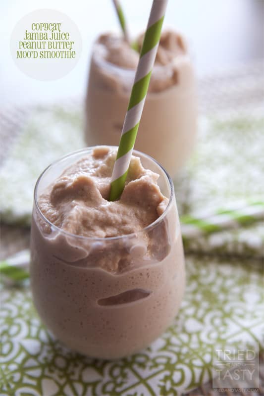 Copycat Jamba Juice Chocolate Peanut Butter Moo'd Smoothie // Tried and Tasty
