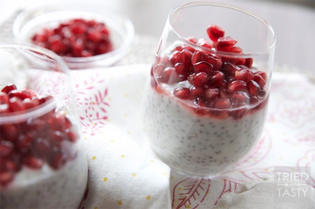 Pomegranate Coconut Chia Pudding // Tried and Tasty