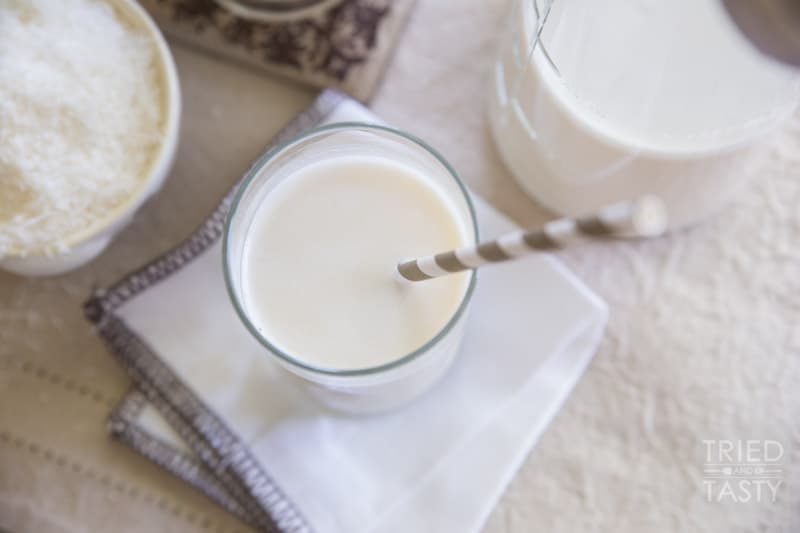 Homemade Coconut Milk // You would not believe how easy it is to make your own coconut milk! The best part about it is there are only four ingredients. All you need is your Blendtec and less than five minutes of your time! |Tried and Tasty