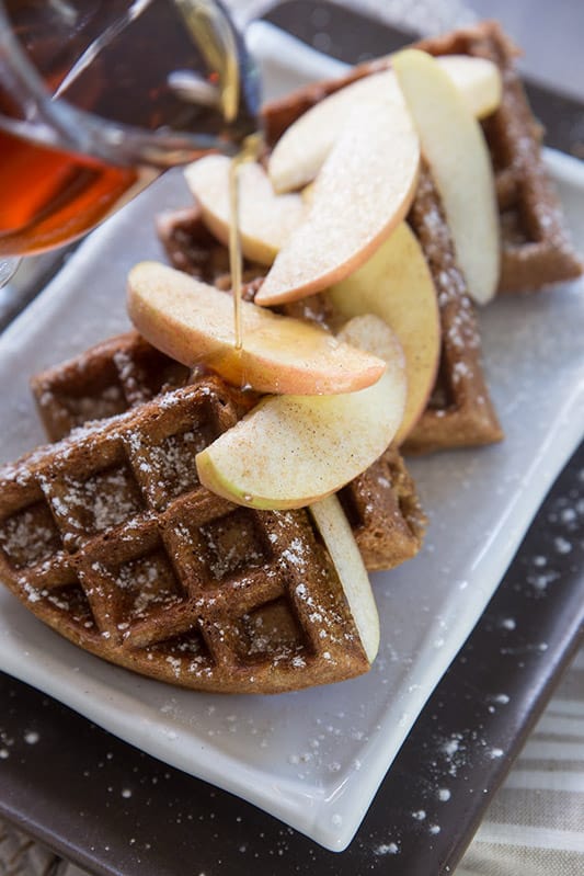 Whole Wheat Apple Cinnamon Waffles // Tried and Tasty for Blendtec