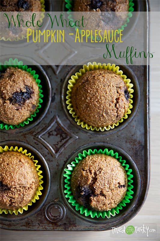 Whole Wheat Pumpkin-Applesauce Muffins // Tried and Tasty