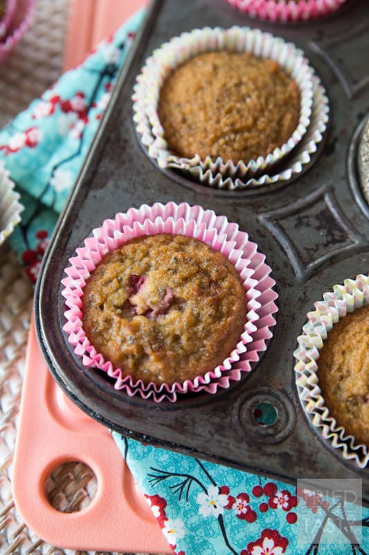 Coconut Strawberry Chia Muffins // The most delicious healthy gluten & dairy free muffin you'll have! I stand behind every ingredient in this recipe and absolutely LOVE the end result. Great for the calorie conscious and even wonderful for those who aren't. | Tried and Tasty