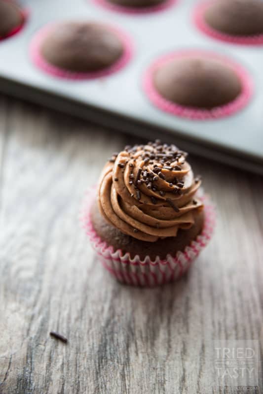 Cocoa Lentil Cupcakes // You may be pleasantly surprised to learn about the secret ingredient in these delicious cupcakes. The UN has declared 2016 as the year of the Pulse. Know what pulses are? Click over to learn more! | Tried and Tasty