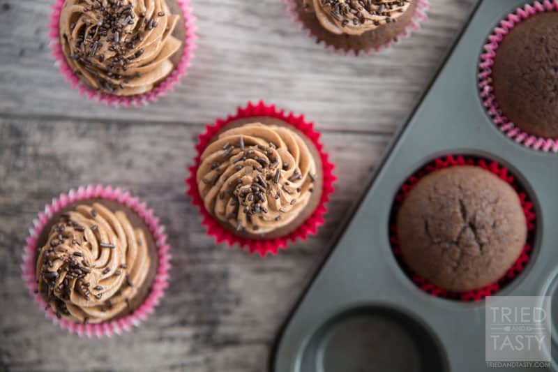 Cocoa Lentil Cupcakes // You may be pleasantly surprised to learn about the secret ingredient in these delicious cupcakes. The UN has declared 2016 as the year of the Pulse. Know what pulses are? Click over to learn more! | Tried and Tasty