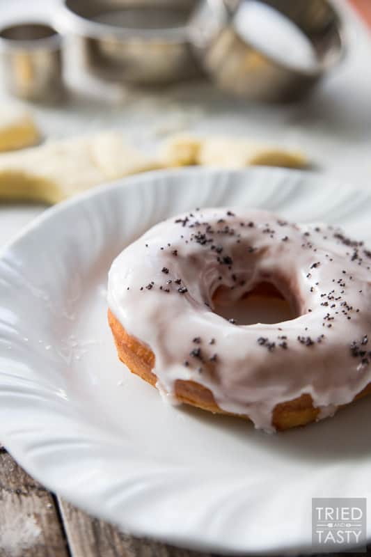 Copycat Blue Star Lemon Poppy Buttermilk Donuts // You haven't lived until you've had a Blue Star Donut! The BEST of them is this Lemon Poppy variety. If you don't have the luxury of having this bakery in your town, now you can have the next best thing at home. Definitely worth the time and energy you put into these! | Tried and Tasty