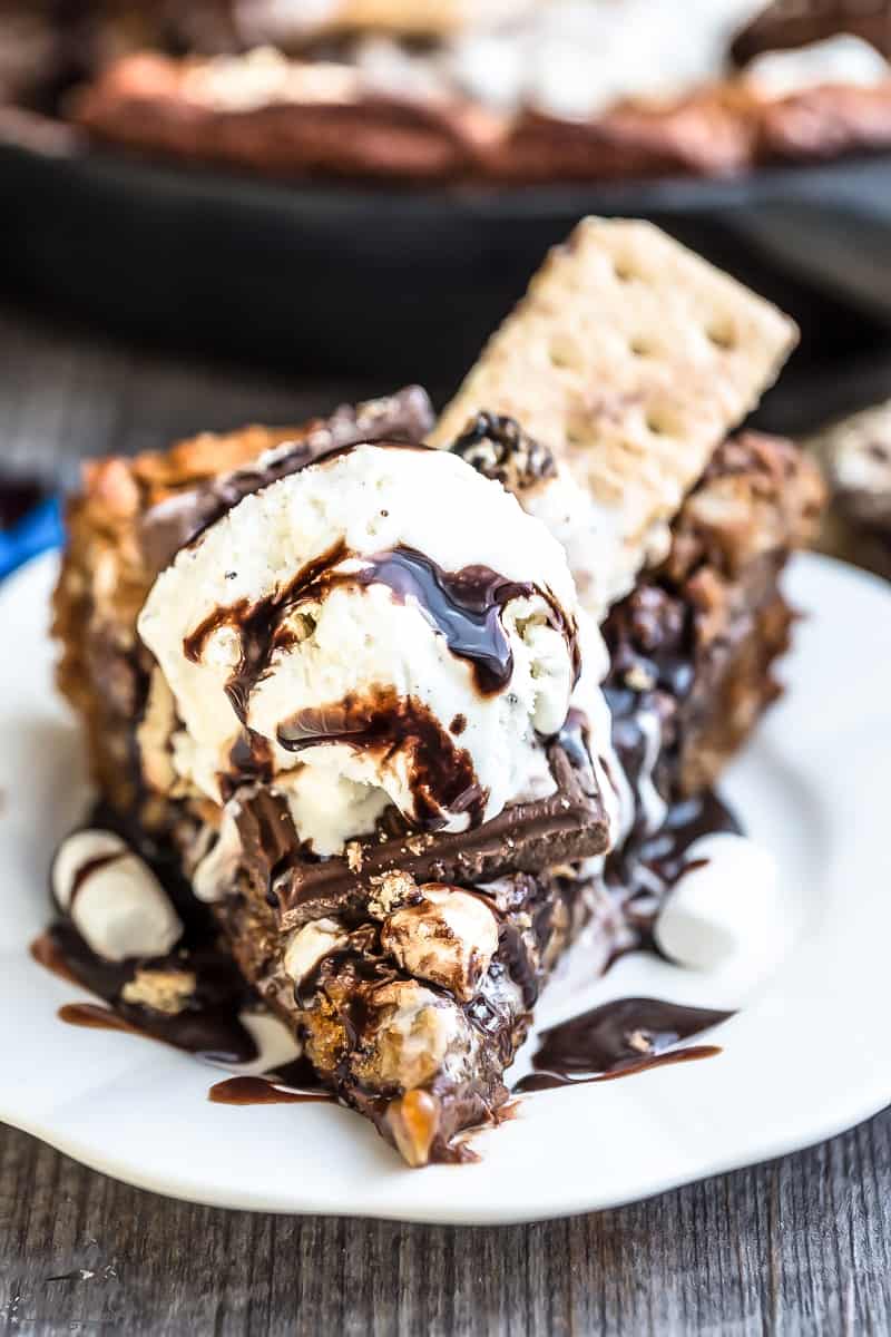 Nutella Stuffed S'mores Skillet Cookie // Life Made Sweeter