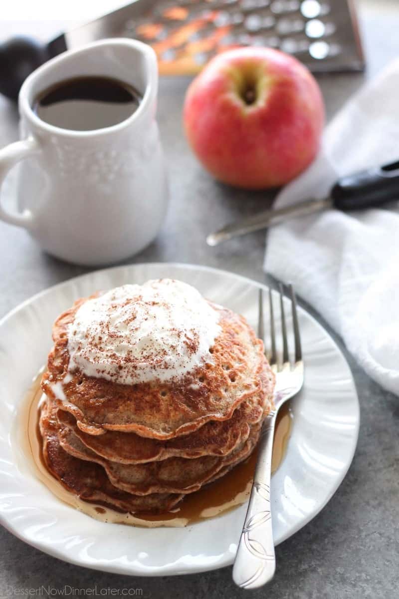 Apple Cinnamon Pancakes // Dessert Now Dinner Later