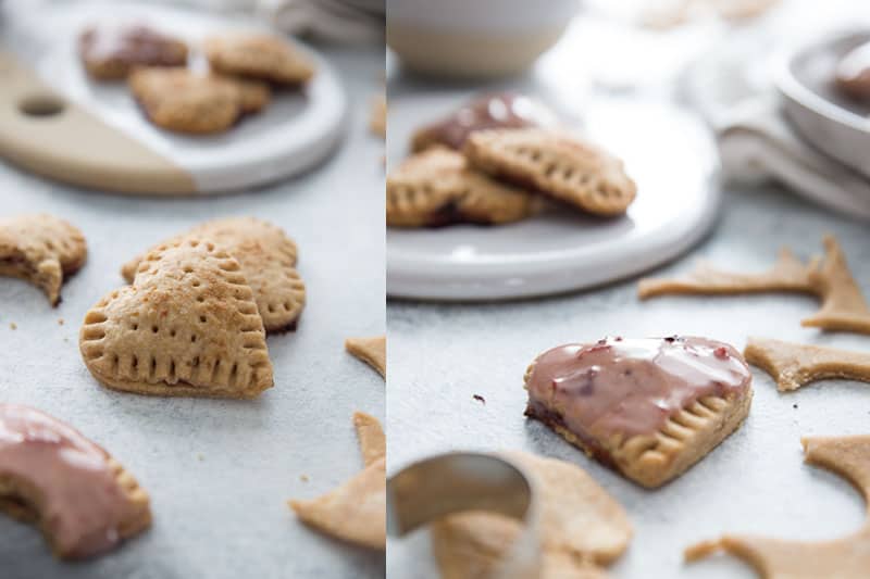 Homemade Sweet Cherry Mini Poptarts // Be still my heart! Have you seen a more adorable Poptart? These mini Poptarts are equally delicious. Made with whole wheat, cherry preserves and a scrumptious cherry glaze (optional)! | Tried and Tasty