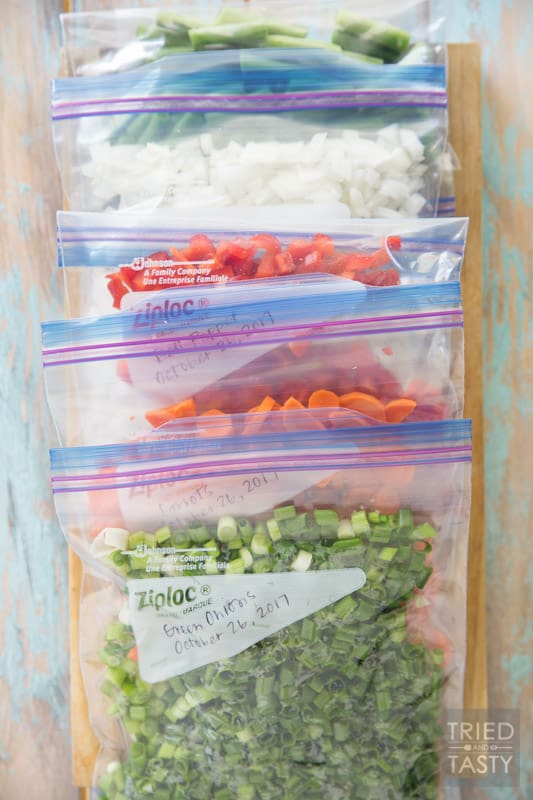 How To Freeze Veggies // Don't let those extra veggies (or ones you've forgotten about in your fridge) go to waste. Freeze them and they'll be handy the next time you need them! | Tried and Tasty
